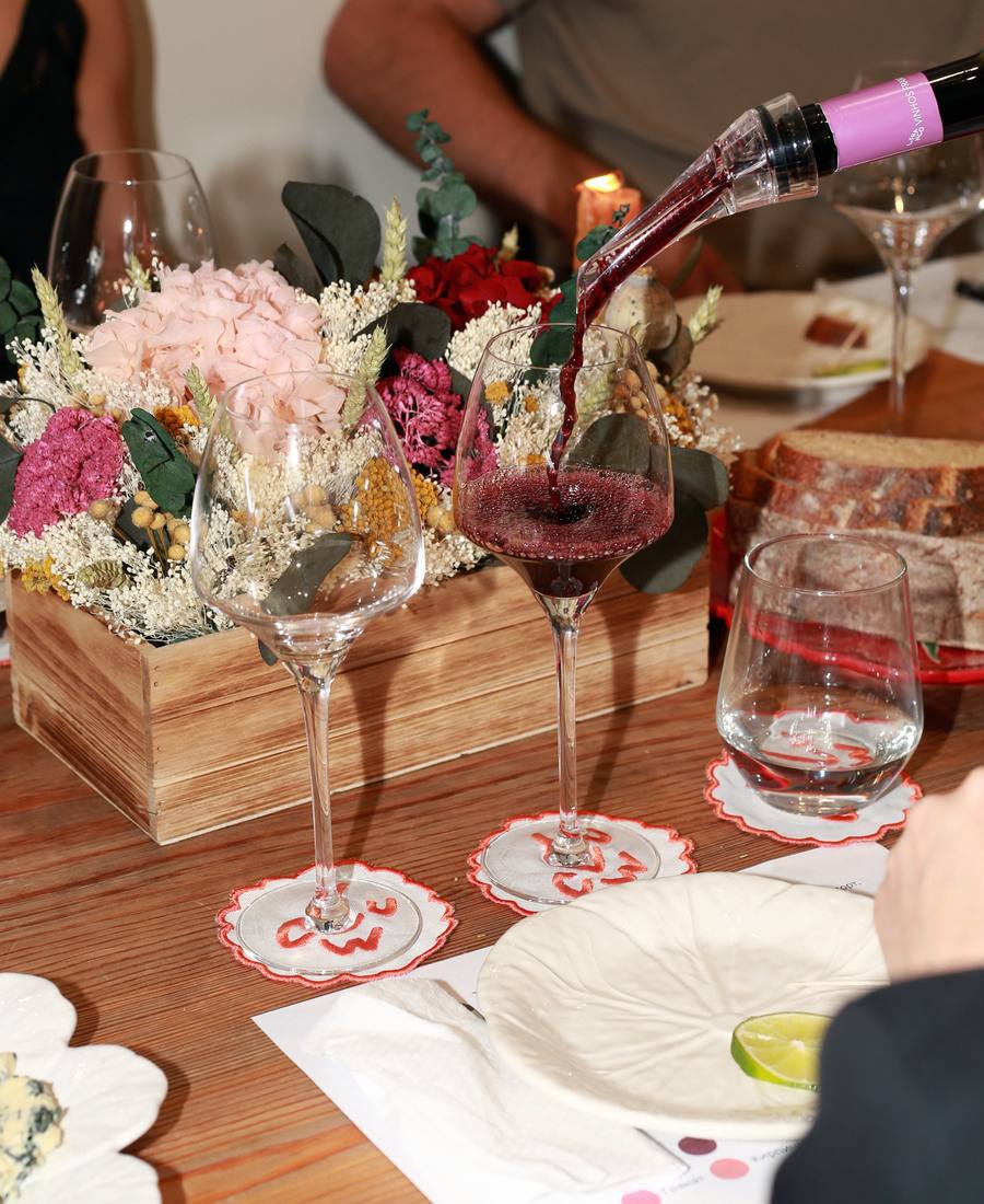 Pouring a Portuguese red at a Clueless Wines tasting
